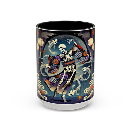 Skeleton Kabuki Performer Colorful Mugs (11oz, 15oz)