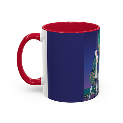Moonlit Garden Waltz Colorful Mug (11oz, 15oz) – Rococo Romance, Garden Elegance & Enchanted Dance