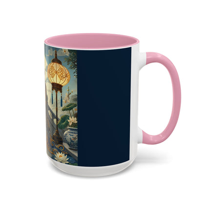 Moonlit Bridge Gentleman Colorful Mug – Imperial Serenity & Moonlit Harmony