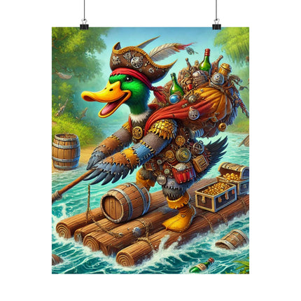 🦆🗺️ The Daring Drake Matte Vertical Poster – Adventure, Freedom & Mythic Storytelling