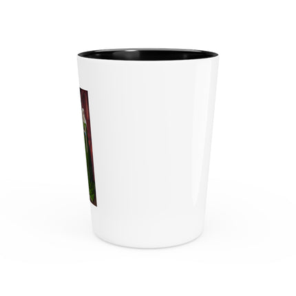 Arnolfini Portrait by Jan Van Eyck Ceramic Shot Glass