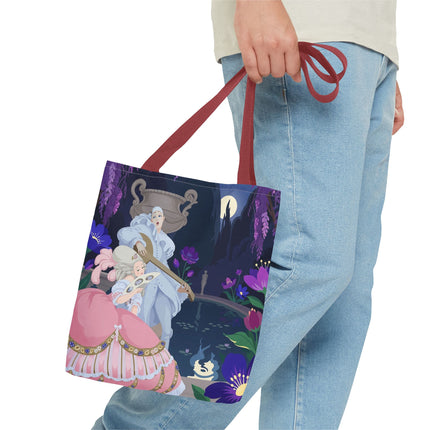 🌙🎶 The Moonlit Garden Serenade Tote Bag – Art Deco Musical Fantasy