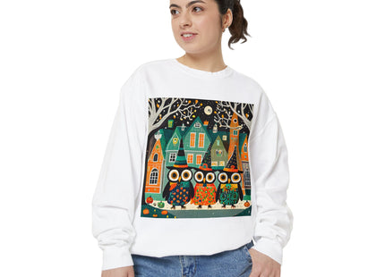 Night of the Trick-or-Treating Owlets Unisex Garment-Dyed Sweatshirt