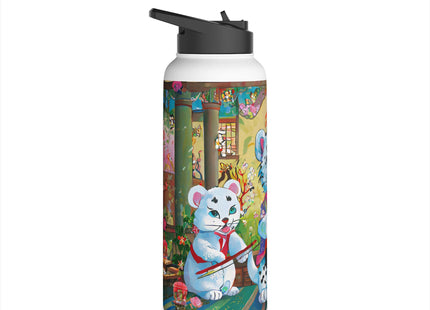 Melodies of the Snow Lion Cub Stainless Steel Water Bottle