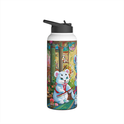 Melodies of the Snow Lion Cub Stainless Steel Water Bottle