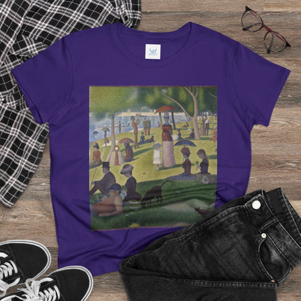 A Sunday on La Grande Jatte by Georges Seurat Women's Midweight Cotton Tee