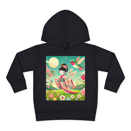 Geisha Fairy and the Hummingbird Blossom Toddler Pullover Fleece Hoodie