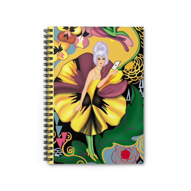 Enchanted Pansy Elegance Spiral Notebook - Ruled Line