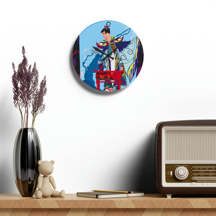 A Visual Journey by Umberto Brunelleschi Acrylic Wall Clock, Round and Square