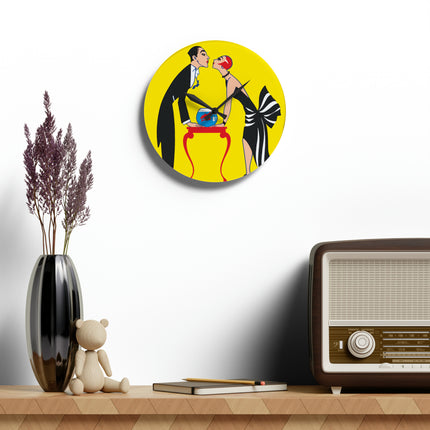 A Moment of Elegance Acrylic Wall Clock, Round and Square