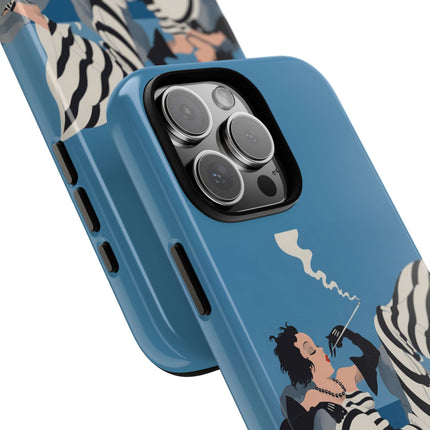 Art Deco Smoker Phone Case – Glamorous Lounging & Timeless Allure