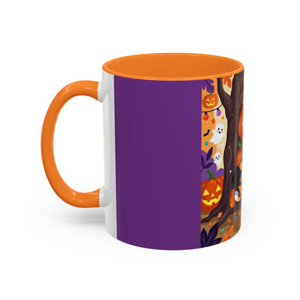 🎃🐈‍⬛ The Pumpkin Child’s Halloween Parade Colorful Mug – Whimsical Storybook Charm