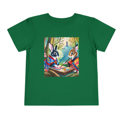 Fairy Animals Writing Wishes Toddler Short Sleeve Tee