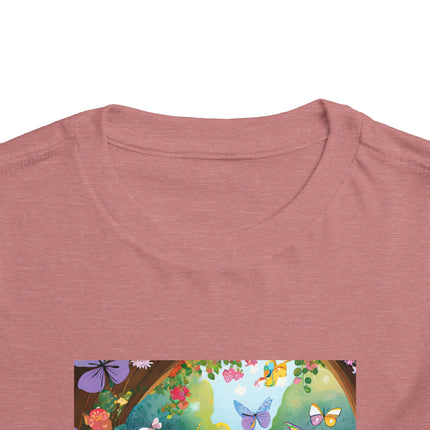 Baby Unicorns and Fluttering Butterflies Toddler Short Sleeve Tee