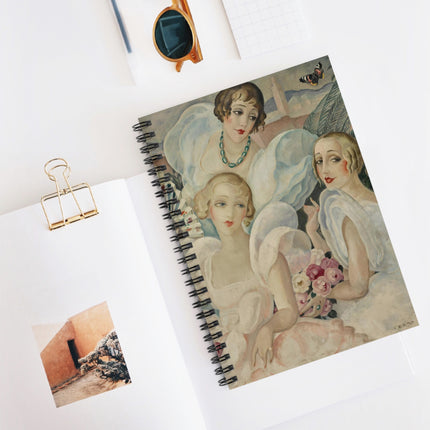 Les Femmes Fatales by Gerda Wegener Spiral Notebook - Ruled Line
