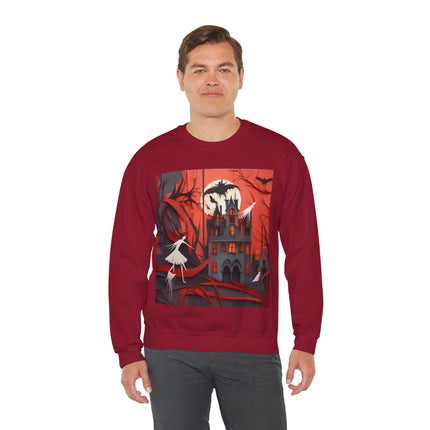 Halloween Night Scene Unisex Heavy Blend™ Crewneck Sweatshirt