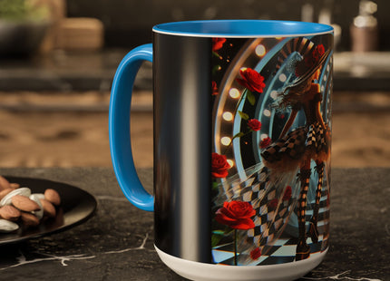 Halloween Witch Through the Mirror Colorful Mugs (11oz, 15oz)