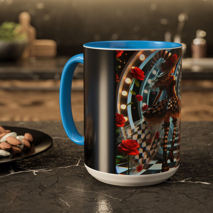 Halloween Witch Through the Mirror Colorful Mugs (11oz, 15oz)