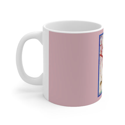 Woman, Fawn, and Red Tree by George Barbier Ceramic Mug 11oz