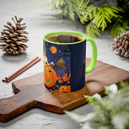 🧙‍♀️🎃 The Witch Of Pumpkin Moon Hollow Colorful Mug – Whimsical Halloween Magic