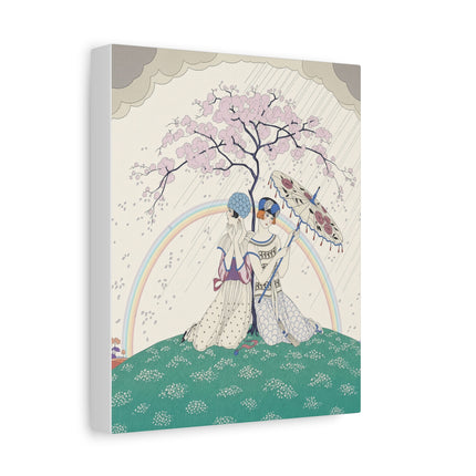 🌈☂️ Beneath The Rainbow Tree Placemat – Art Deco Spring Fantasy