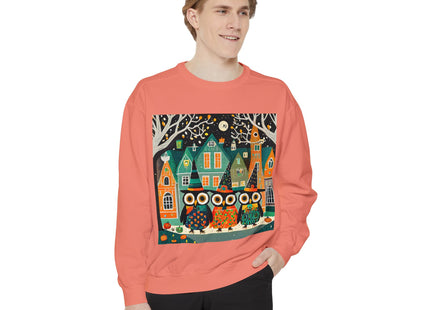 Night of the Trick-or-Treating Owlets Unisex Garment-Dyed Sweatshirt
