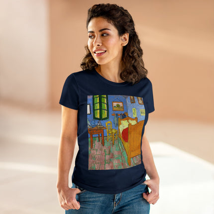 The Bedroom by Vincent van Gogh Women's Midweight Cotton Tee