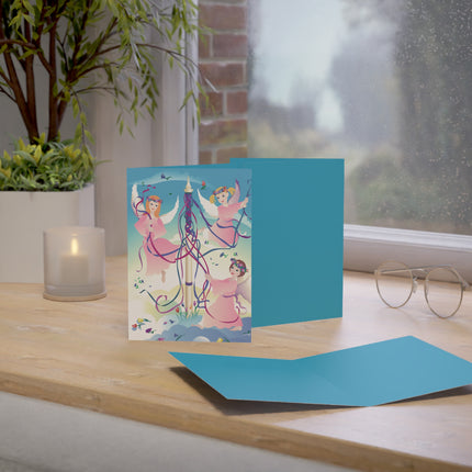 Angelic Revelry Greeting Cards (1, 10, 30, and 50pcs)
