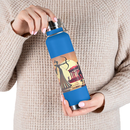 Art Deco Valentine's Romance Copper Vacuum Insulated Bottle, 22oz