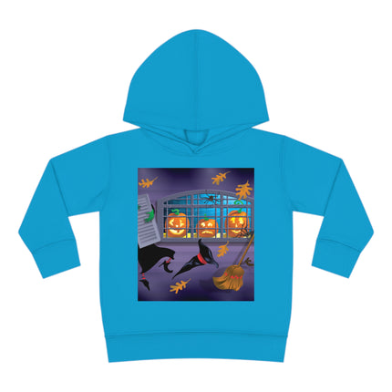 Whimsical Halloween Mischief Toddler Pullover Fleece Hoodie