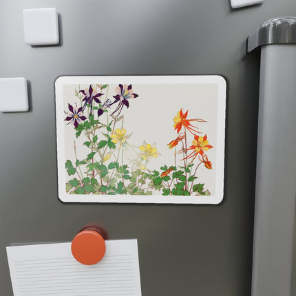 Aquilegia Flowers by Tanigami Kônan Die-Cut Magnets (5 Sizes)