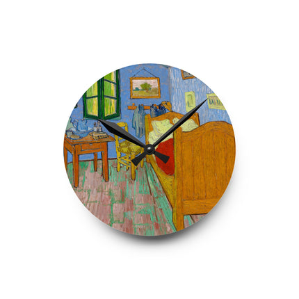 The Bedroom by Vincent van Gogh Acrylic Wall Clock, Round and Square