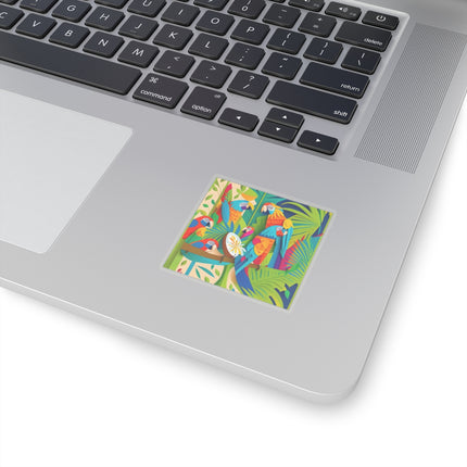 Colorful Macaws Kiss-Cut Stickers (4 Sizes)