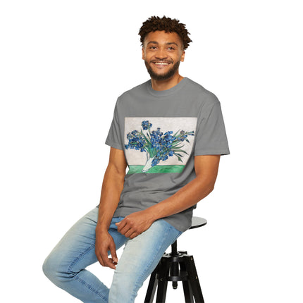 Irises by Vincent Van Gogh Unisex Garment-Dyed T-shirt