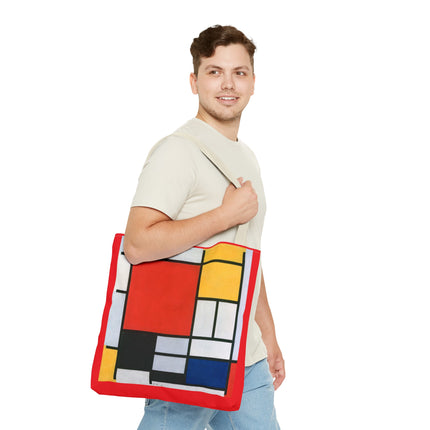Composition with Red, Yellow, Blue, and Black by Piet Mondrian Tote Bag (AOP)