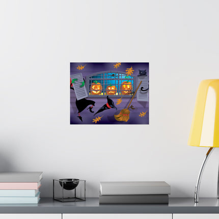 Whimsical Halloween Mischief Matte Horizontal Posters