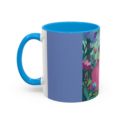 The Lady Of The Enchanted Mirror Colorful Mugs – Art Deco Botanical Elegance