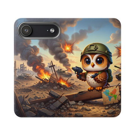 🦉🌟 The Owl on the Front Lines Flip Case – Courage & Quiet Strength