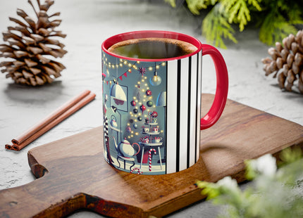 Whimsical Christmas Tea Party Colorful Mugs (11oz, 15oz)