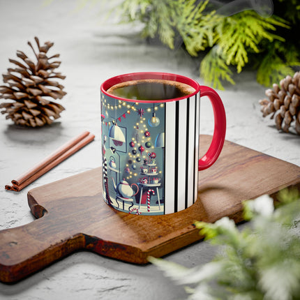 Whimsical Christmas Tea Party Colorful Mugs (11oz, 15oz)