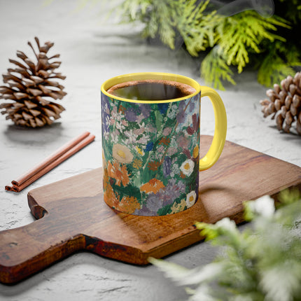 Flowers on the Mountain by August Babberger Colorful Mugs (11oz, 15oz)