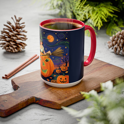 🧙‍♀️🎃 The Witch Of Pumpkin Moon Hollow Colorful Mug – Whimsical Halloween Magic