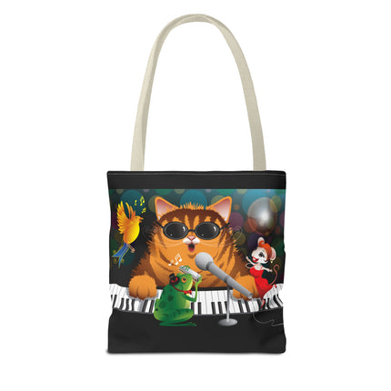 Tote Bag Jazz Cat Music Artwork
