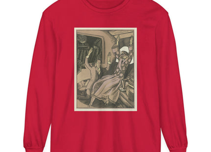 L’Attentat by Fernand Siméon Garment-dyed Long Sleeve T-Shirt