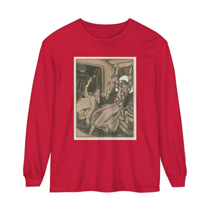 L’Attentat by Fernand Siméon Garment-dyed Long Sleeve T-Shirt