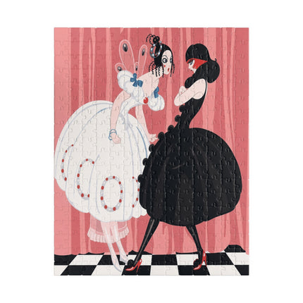 🎭🖤 The Masquerade Secret Puzzle – Art Deco Fashion Whimsy