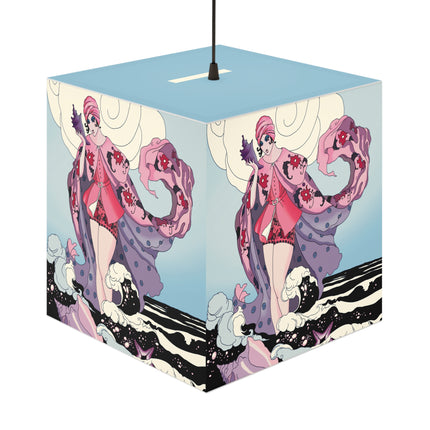 Goddess of the Swirling Sea Light Cube Lamp