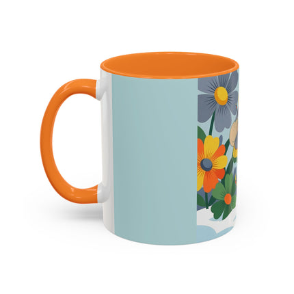 ❄️🌼 The Winter Flower Wanderer Colorful Mug – Colorful Art Deco Snow Fantasy