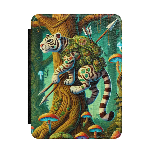 Silent Stripes Kindle Case – Stealthy Tiger & Misty Jungle