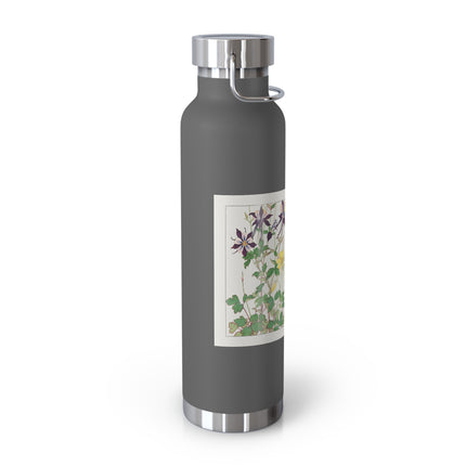 Aquilegia Flower by Tanigami Kônan Copper Vacuum Insulated Bottle, 22oz